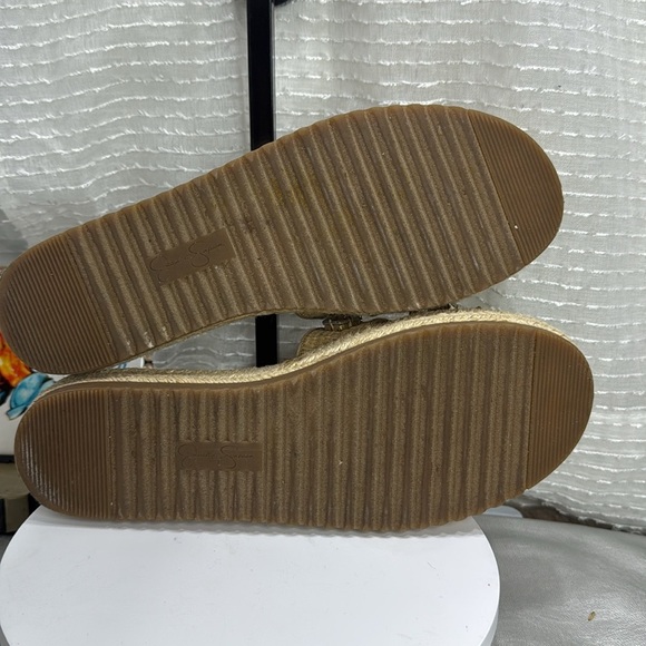 (M5) Jessica Simpson JP-Danalea,raffia and jute sandals with stone studs.Sz 8.5M - Picture 8 of 12